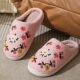 thumbnail image 7 of Wovix Women's Basic Slippers Fuzzy Cushioned Comfort Slip-On House Shoes Clog Slipper with Floral Graphic Lightweight Indoor Outdoor Slippers Comfy For Daily, 7 of 7