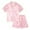 B-105Pink343, variant on MEZZALL Girls Satin Pajama Short Sleeve Tops With Button Front And Comfortable Shorts Soft Silk Like Sleepwear Kids Solid Color Soft Teen Nightwear