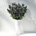 thumbnail image 2 of Viworld Real Size Artificial Thistle Flowers Real Touch 8 Stems Rustic Purple and Green Thistle Decor Spray Eryngium | Sea Holly for Wedding Bouquet Centerpiece 26 inches, 2 of 6