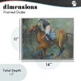 thumbnail image 4 of Stupell Industries Cottage Polo Rider in Dynamic Motion Gray Framed Giclee Art, 14 x 11, by Jadei Graphics, 4 of 8
