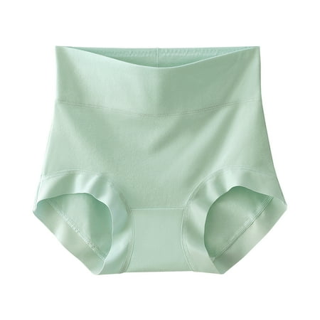 High Waisted Panties for Women Plus Size Breathable Underwear Tummy Control Seamless Underpants Cotton Briefs Lingerie