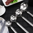 thumbnail image 2 of KAKOWELY Large Stainless Steel Spoon Serving Utensils Silver 4Pcs, 2 of 10