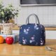 thumbnail image 3 of Bolsa de almuerzo compacta azul marino mejorada para niñas, mujeres, niños, hombres, bolsa de mano reutilizable de lona de flamenco para la escuela de trabajo 9*7,8*5,7 pulgadas Rojo Verde MX-0128626FYD, 3 of 4