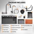 thumbnail image 4 of Waterfall Kitchen Sink, Single Bowl Drop in Kitchen Sink with Pull-Out Faucet and Multiple Accessories (31.5×18.1×8.7 inch), 4 of 7
