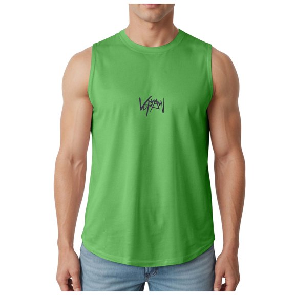 UAYOTSE Men Summer Sleeveless Tee Breathable Relaxed Fit Casual Tops for Beach Vacation Party,Sizes M