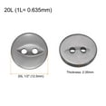 thumbnail image 2 of Uxcell 10Pcs 20L Botones de Costura Redondos Grises de 12.5mm 1/2" de Resina con 2 Agujeros para Manualidades, 2 of 6