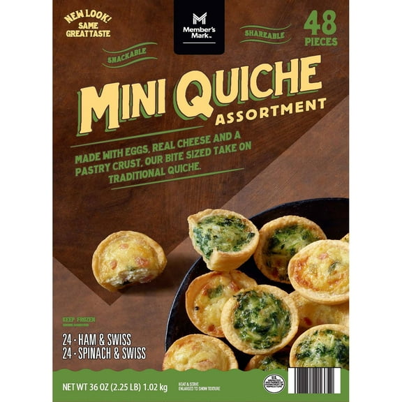 Member's Mark Mini Quiche Assortment, Frozen, 48 ct.