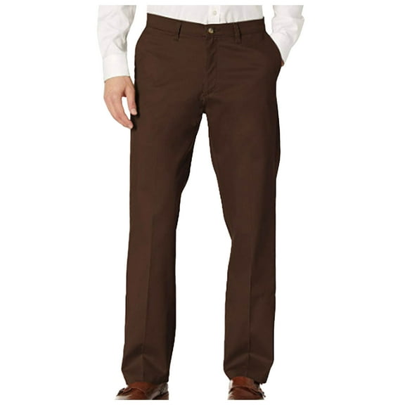 Zshosam Pants for Men Men's Athletic-Fit Casual Stretch Chino Pant(Coffee,M)
