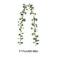 thumbnail image 3 of Guirnalda navideña de enredaderas artificiales de 170 cm, plantas verdes artificiales con flores blancas y frutos rojos, decoración de mesa de plástico para colgar en la pared | Interior, exterior,, 3 of 6