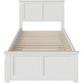 thumbnail image 3 of Leo & Lacey Madison Twin Platform Bed  & Twin Trundle in White, 3 of 6
