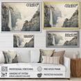 thumbnail image 4 of Designart "Simplicity Alongside The Beige And Grey Cliff Waterfall I" Waterfall Floater Framed Canvas Wall Art, 4 of 5