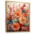 thumbnail image 2 of Designart "Succulent Flowers Orange & Pink I" Floral & Botanical Floater Framed Wall Art Print, 2 of 7