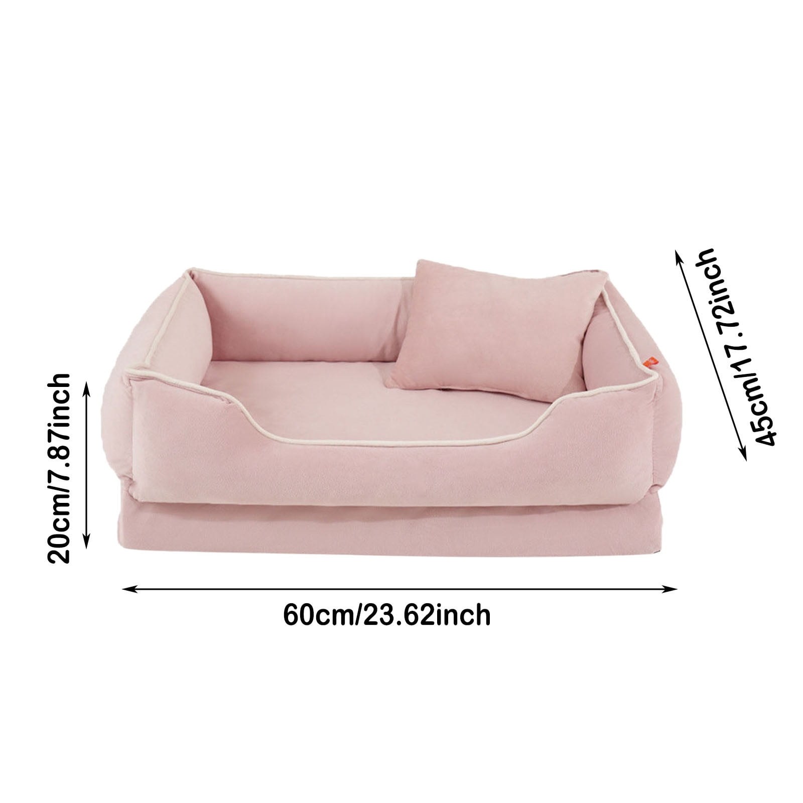 Memory Foam Cat Bed with Non- Base - Soft Round Pet Bed for Indoor Cats & Small Dogs, Washable & Orthopedic Support (Assorted Colors)