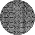 thumbnail image 1 of Ahgly Company Indoor Round Abstract Gray Modern Area Rugs, 3' Round, 1 of 4
