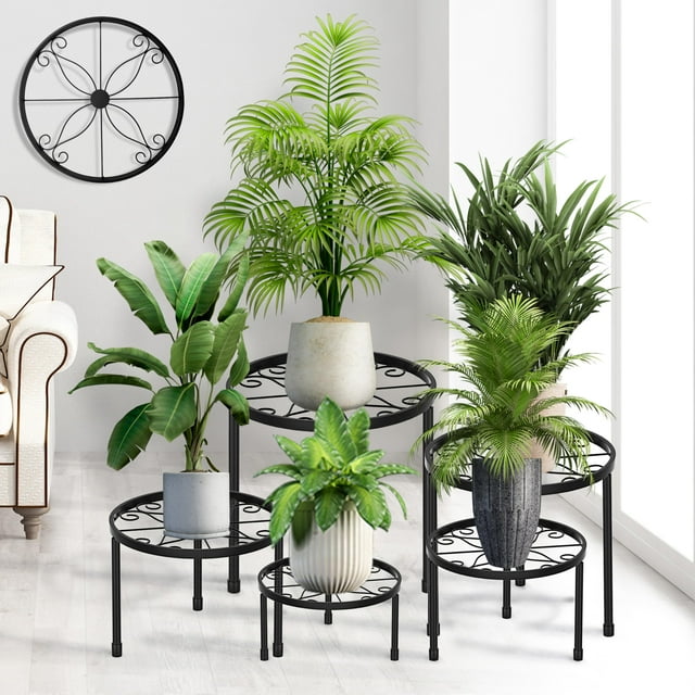 Metal Plant Stand 5-Pack CADANI Heavy Duty Anti-Rust