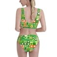 thumbnail image 3 of Picia St Patrick's Day6 Women's High Waisted Bikini Scoop Neck Swimsuit Two Pieces Bathing Suit-Medium, 3 of 8