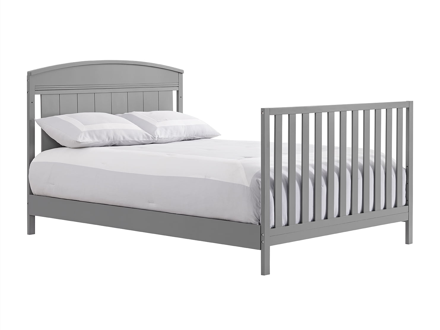 Oxford Baby Pearson 4-in-1 Convertible Crib & Changing Station, Dove Gray, GREENGUARD Gold Certified, Wooden Crib