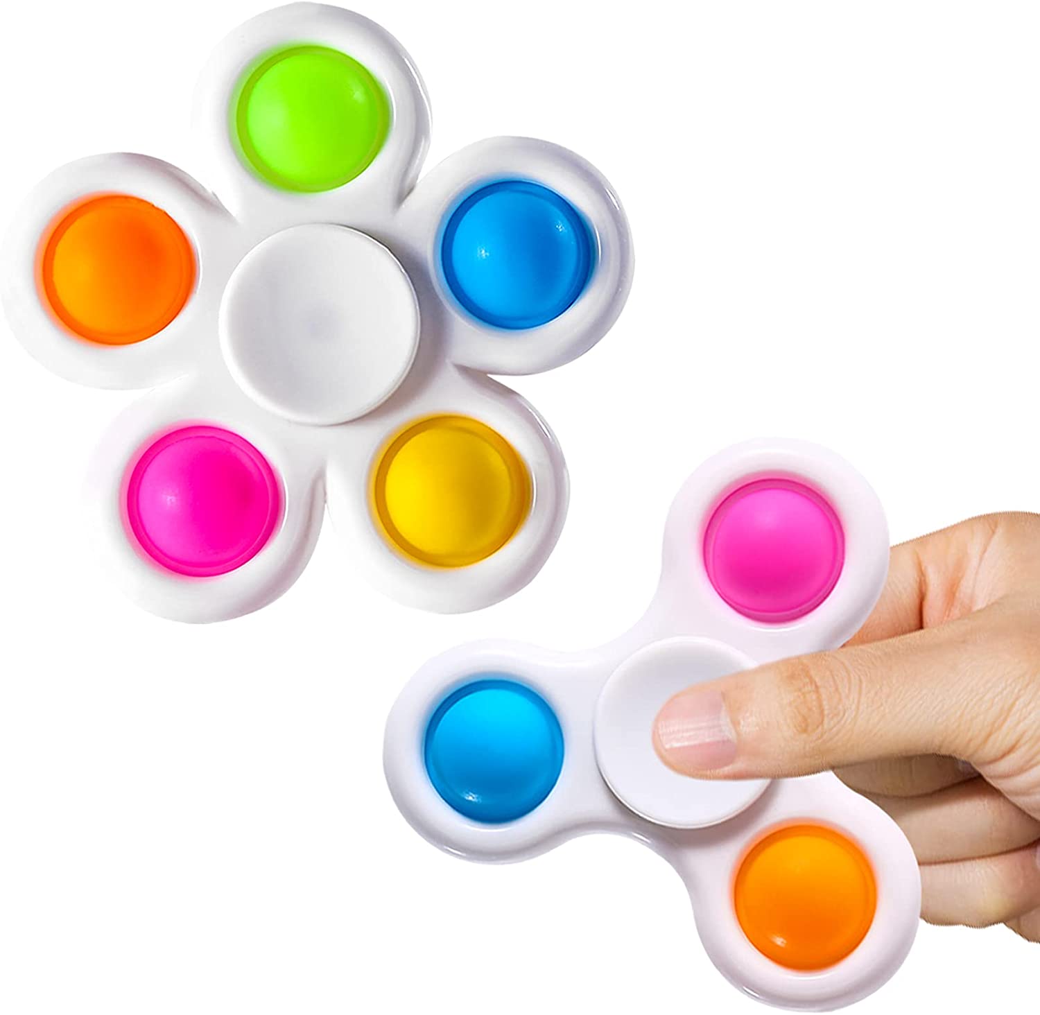 JA RU Pop It Fidget Toy Spinner 1 Spinner Radom Assorted Pop Bubble 