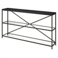 thumbnail image 2 of Evelyn&Zoe Fionn 55" Wide Rectangular Console Table, Blackened Bronze/Black Grain, 2 of 5