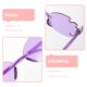 thumbnail image 3 of GOOHOCHY 12 pares de gafas de sol sin montura con forma de llama, gafas de sol modernas, 3 of 8