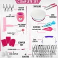 RFAQK 200PCs Cake Decorating Kit with Icing Utensils, Turntable, Piping
