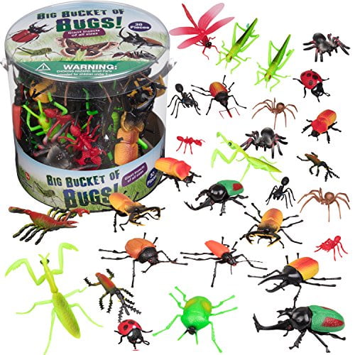 Random 39pcs Large Insects and Bugs Figures FUNVCE Plastic Insect Figures 