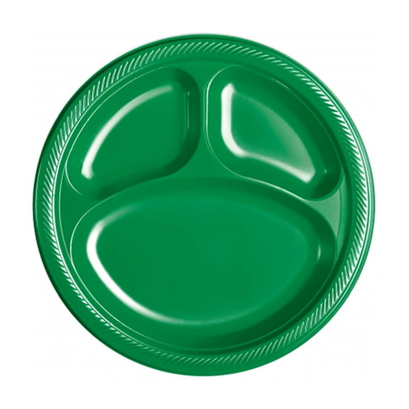 Amscan Plastic Divided Plate (Pack of 20)