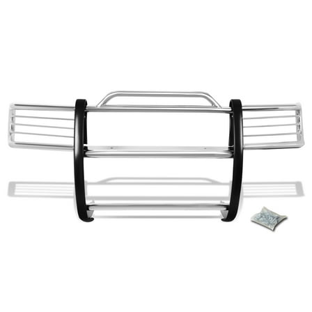 DNA Motoring GRILL-G-039-SS For 1998 to 2002 Honda Passport / Isuzu Amigo / Redeo Sport Front Bumper Protector Brush Grille Guard (Chrome) 99 00 01