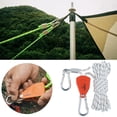 thumbnail image 4 of Pulley Ratchet Rope Hanger, Pulley Regulator Fast Locking Fixed Buckle Reflective Tent Wind Rope for Outdoor Backpacks Camping Hiking 4mm 4m White, 4 of 10