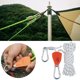 thumbnail image 4 of Suspensión de cuerda de trinquete de polea ajustable, regulador de polea de lámpara de crecimiento Hebilla fija Cuerda de antideslizante , 4mm 4m 4mm 4m Blanco Sunnimix Cuerda de viento de tienda, 4 of 8
