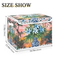 thumbnail image 5 of Yayeee Collapsible Cube Storage Bin with Lid Fabric Closet Decorative Basket with Handles, Blue Flowers, 5 of 7