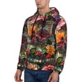 thumbnail image 3 of Lsque Stained Glass Floral Cake Pattern Casual Men's Hoodie,Hooded Sweatshirt with Kangaroo Pocket,Pullover Hoodie-XX-Large, 3 of 7