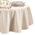thumbnail image 2 of Elrene Home Fashions Continental Solid Texture Water and Stain Resistant Tablecloth, Ivory, 60" x 84" Oval, 2 of 4