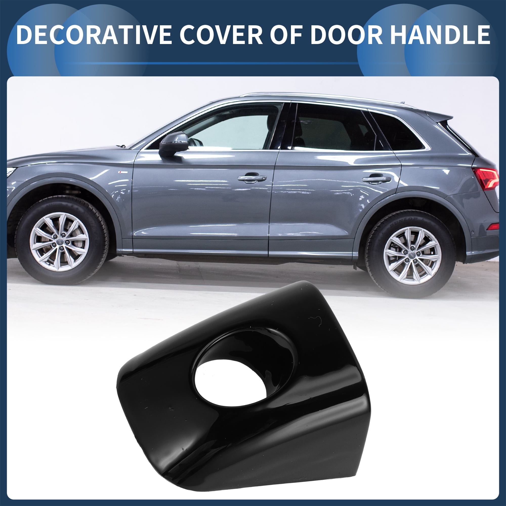 Unique Bargains Front Left Door Handle Cover for Audi A4/Avant 2013-2015 ABS Black 1 Pc