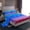 Blue Red, variant on Castle Fairy Kids Girls Black Blue Glitter Print Twin Sheet Sets,Abstract Gradient Bedding