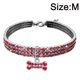 thumbnail image 2 of Collar para mascotas con diamante, colgante de hueso elástico de diamante de cristal ajustable para gatos y perros de boda, 2 of 5