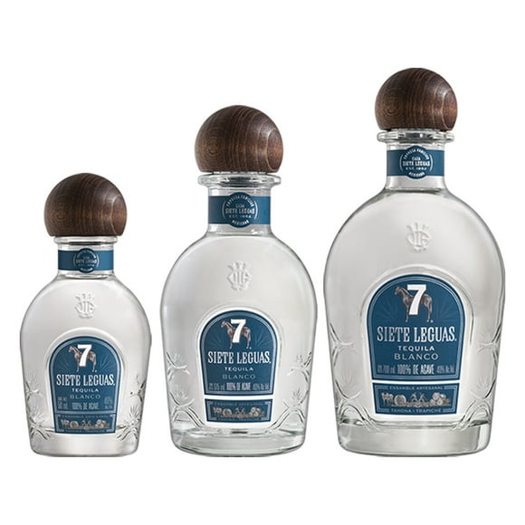 Set de Tequila Siete Leguas Blanco 50 375 y 700 Ml Siete Leguas Tequila Blanco