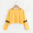 thumbnail image 3 of ICHUANYI Liquidación Moda Mujer Manga Larga Sudadera Cuello V Causal Tops Blusa ICHUANYI WER202308232226, 3 of 4