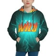 thumbnail image 4 of Ben Azelart Stay Wild Kids' Hoodie 3d Print Sweatshirt Soft Pullover Hooded With Big Pockets For Boys Or Girls Small, 4 of 8