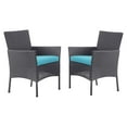 thumbnail image 3 of Resin Wicker/Steel Contemporary Arm Chair with Cushions (Set of 2), 3 of 3