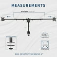 thumbnail image 3 of VIVO Telescoping Triple Computer Monitor Desk Mount, Heavy Duty Stand, 3 of 8