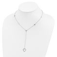 thumbnail image 2 of Auriga Fine Jewelry 925 Sterling Silver Rhodium-plated Hearts w/2in Extender Y-Necklace 16" for Women, 2 of 6