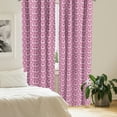 thumbnail image 3 of Ambesonne Abstract Window Curtains, Heart and Flowers Petals, Each 28" W x 84" L, Pale Pink and Magenta, 3 of 5