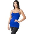 thumbnail image 2 of Boca Rosa Basic Seamless Camisole - Women's Stretchy Nylon Span Tanks (US, Alpha, One Size, Regular, Regular, 1, Royal Blue), 2 of 4