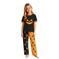 thumbnail image 3 of Matching Halloween Pajamas Set for Whole Family, Breathable Long Sleeve Halloween Family Pajamas with Flame Jack-o'-lantern Print, Fun Family Halloween Pajama Set Party, 3 of 7