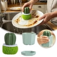 thumbnail image 2 of SIfdSeng Get it Fast Comfort Grip Soap Dispensing Kitchen Scrub Soap Dispensing Dish Brush Replaceable Cleaning Brush Dispenser Has Non Handle for Cleaning Dishes Pans, 2 of 6