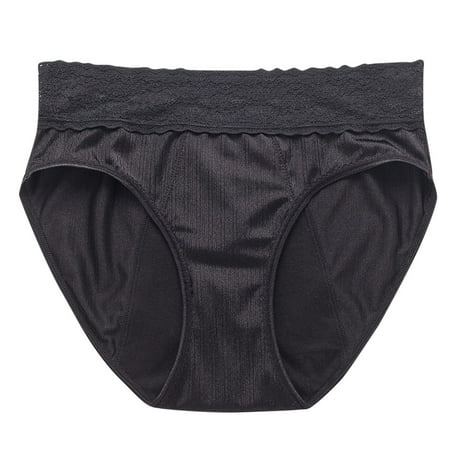 Bigersell Womens Underwear High Waist Clearance Cotton Briefs Women Tangas Panty Style P-949 Spandex Thong Panties High Waisted Thongs Ladies Briefs High Waist Women s Panties Black M