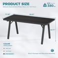 thumbnail image 4 of Ciokea Outdoor Patio Dining L-Shape Table, 66.9x31.9 IN HDPS Aluminum Frame Table for Backyard Poolside Lawn, Black, 4 of 6
