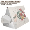 thumbnail image 2 of FORMRS A4 Clipboard Folder with Pen Holder Horizontal Foldable School Office Binder, Beige Cute Flower, 2 of 9