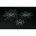 thumbnail image 2 of Zeckos Silver Metal Starburst Jeweled Wall Hanging Art Set of 3, 2 of 7
